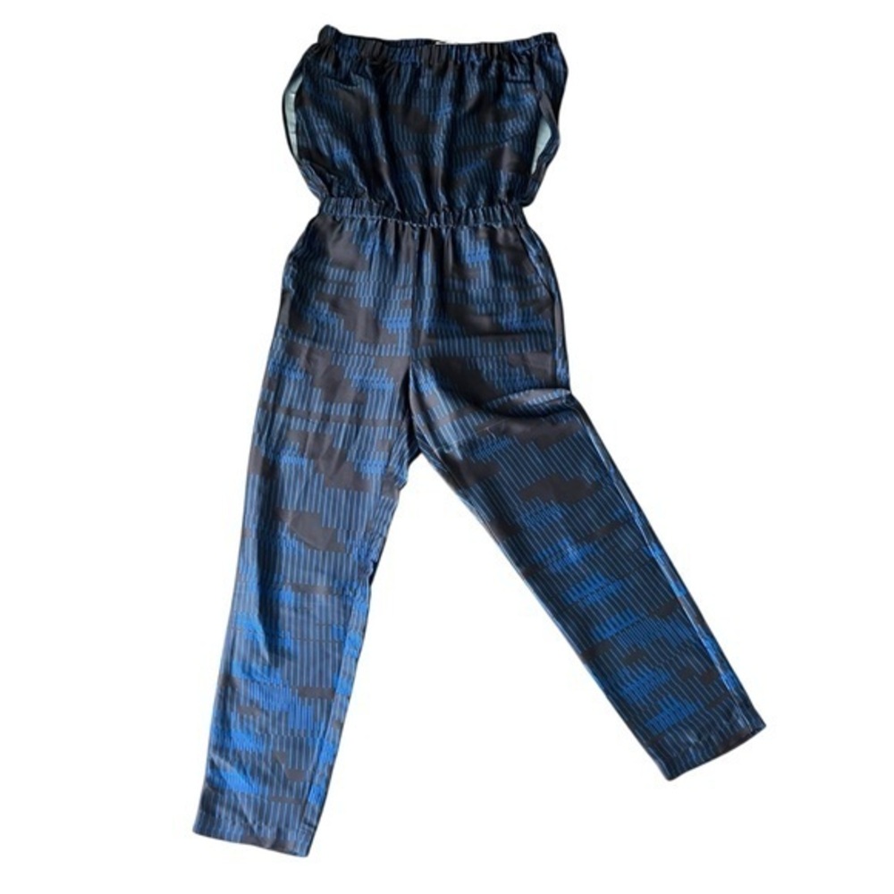 Lou & Grey Stylish Blue & Black Sleeveless Jumpsuit Size XS